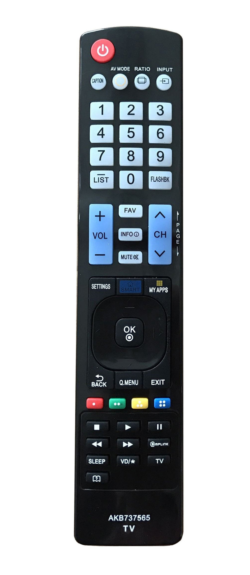 Universal Remote for LG Smart LED TV AKB73756506 AKB73756504 AKB73756502 47LA6200 50LA6205 42LA6200 47LA6200-UA 50LA6200 55LA6200 55LA6205 60LA6200