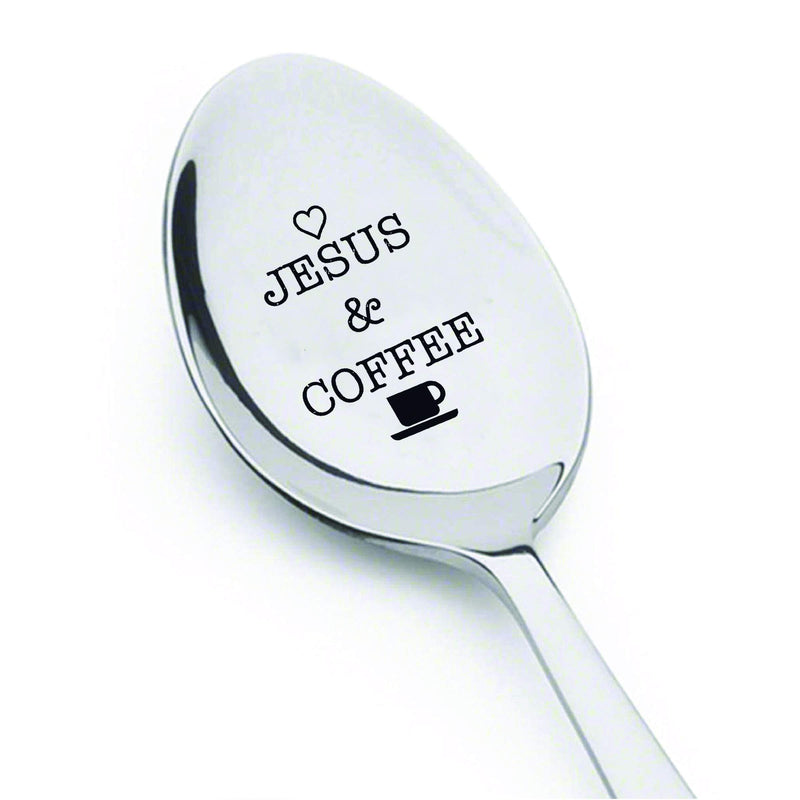 Jesus and Coffee - Love Jesus - Coffee and Jesus - Jesus Coffee - Coffee lover Gift - Coffee Spoon - Christian Gifts - Jesus Gift - Religious Gifts - Pastor Gift - Gift for her - Jesus Spoon