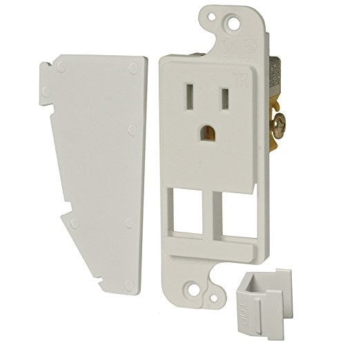 Hubbell 15-Amp 125-volt White Indoor Decorator Undercabinet Tamper Resistant Outlet