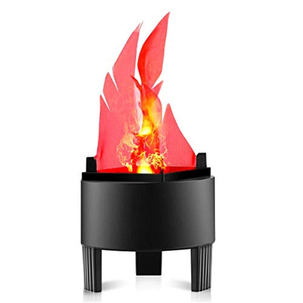 Electronic LED Fake Fire Flame Simulated Flame Effect Light No Heat Base Support Halloween Artificial Flame 3D Campfire Centerpiece for Christmas, Festival Night Clubs (3D Triangle Flame) 3D Triangle Flame