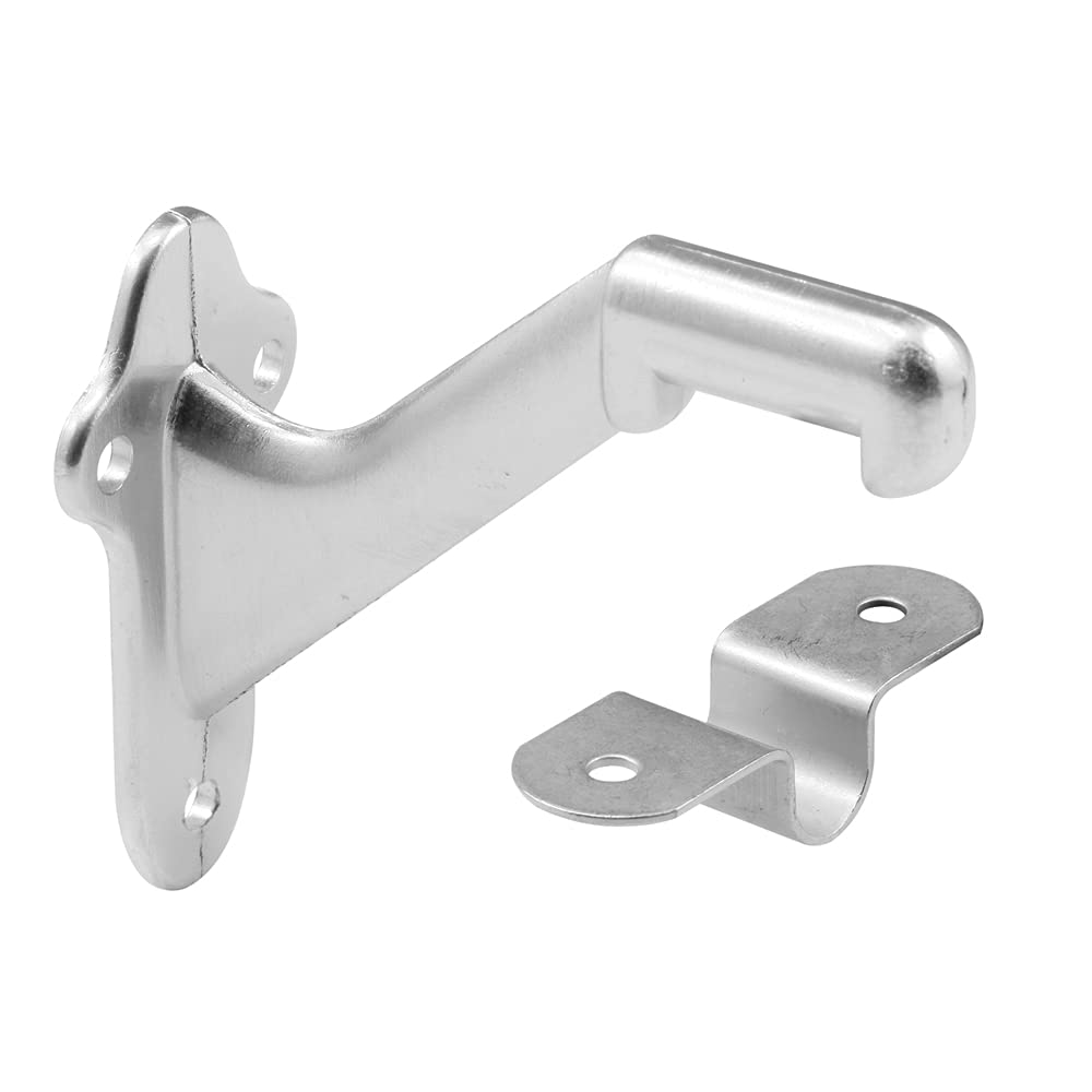 Prime-Line MP10132 Hand Rail Bracket, Satin Chrome Plated, (2-pack), 2 Piece