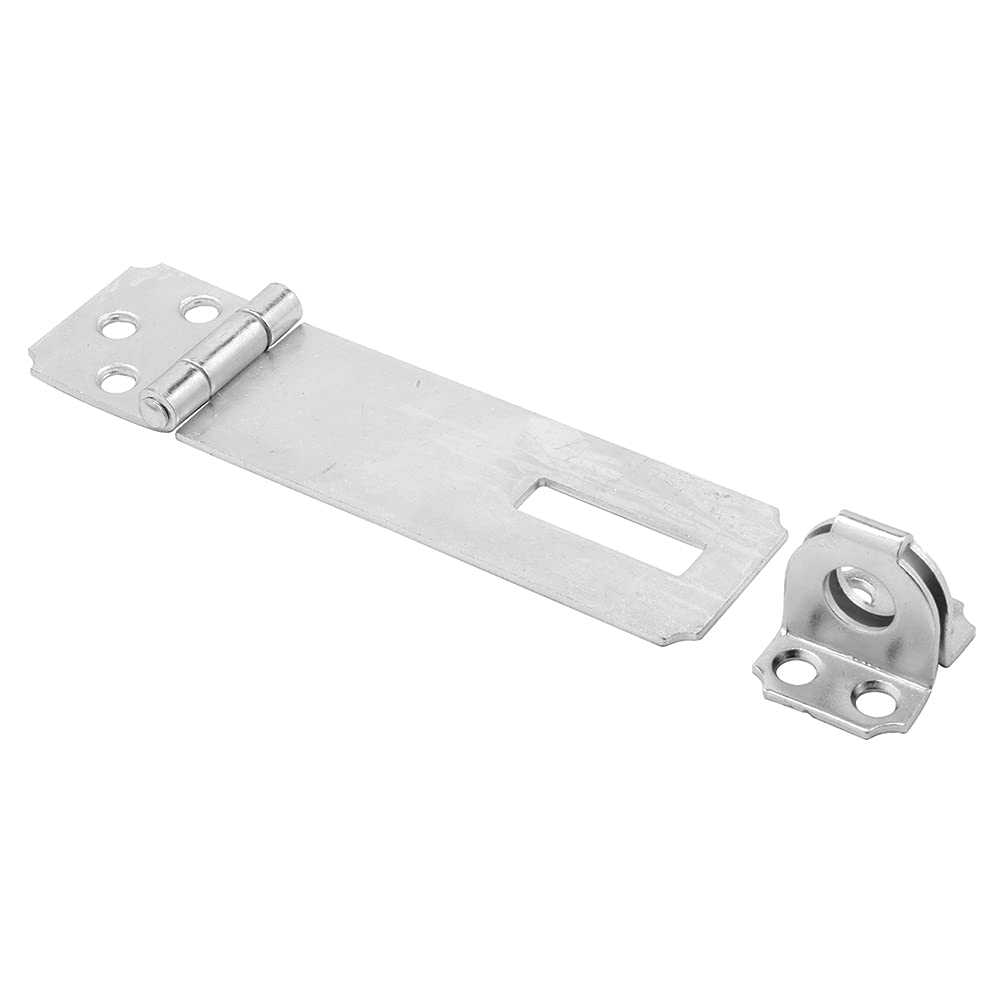 Prime-Line MP5058 Safety Hasp, 4-1/2 inch, Steel Construction, Zinc Plated Finish, Fixed Stapled, (single pack)