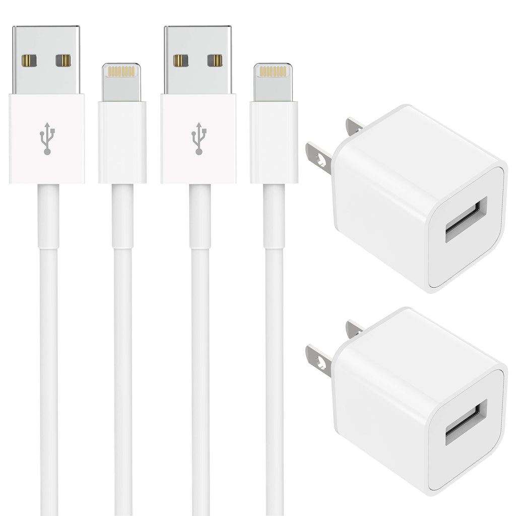 TT&C iPhone Charger Wall Block Fast Charging Certified Lightning Cable【 5ft 】Cord Data Sync Compatible with iPhone 12, 11, Xs Max, XR, X, 8, 8Plus 7, 7Plus 6, 6S, SE, 5S, 5C, iPad Mini, iPo