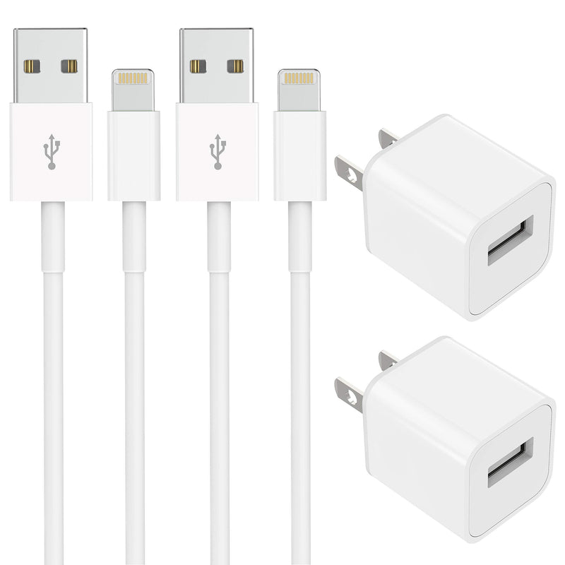 TT&C iPhone Charger Wall Block Fast Charging Certified Lightning Cable【 5ft 】Cord Data Sync Compatible with iPhone 12, 11, Xs Max, XR, X, 8, 8Plus 7, 7Plus 6, 6S, SE, 5S, 5C, iPad Mini, iPo