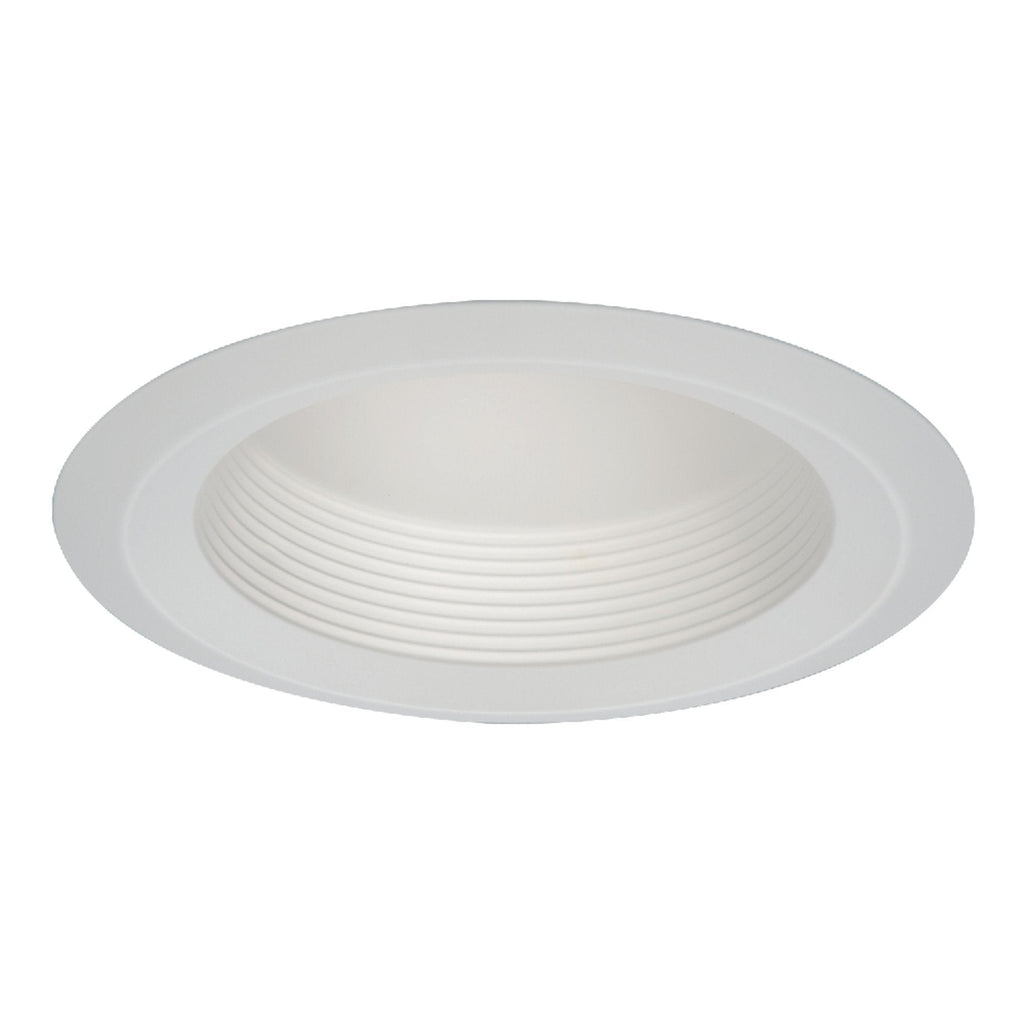 HALO 6126WB Recessed Self-Flanged White Trim with Full Cone White Baffle, 6"