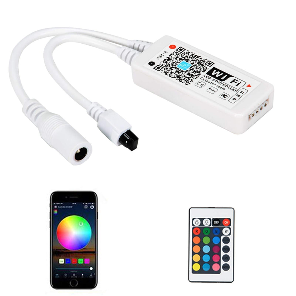 [AUSTRALIA] - Litake WiFi Wireless LED Smart Controller for 3528 5050 LED Light Strips, Free App Working with Android and iOS System Mobile Phone, Comes with a 24 Keys Remote Control 