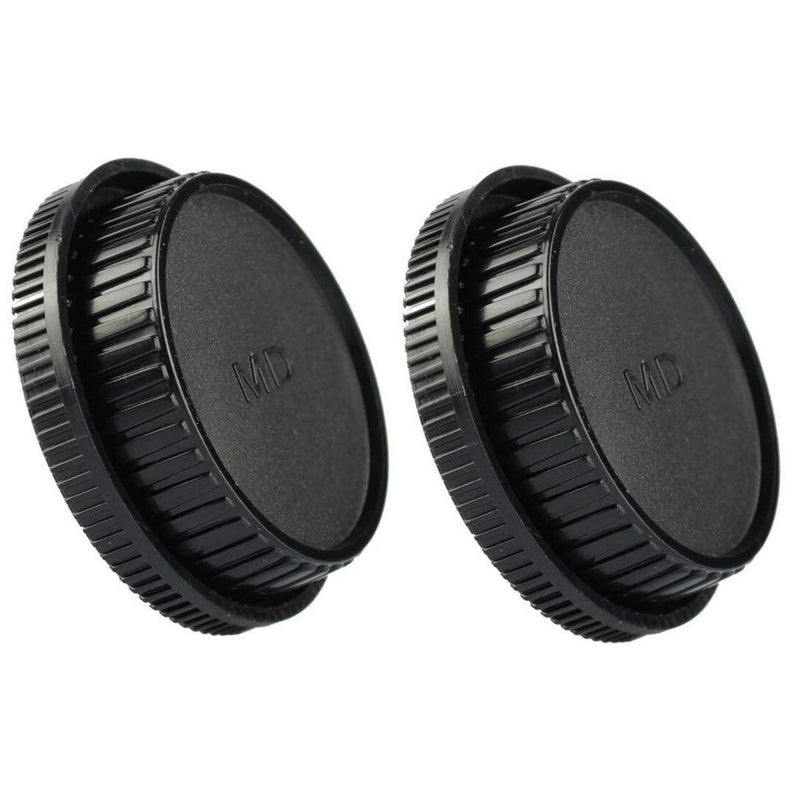 (2 Pack) LXH Front Body Cap & Rear Lens Cap Set Work for Minolta MD MC Mount Lens and Cameras, Fits Minolta X-700, X570, X-370, XD, XD-7, XD-11 XG, XG-7, SR-T 101, X-1, SR-1, SR-2, SR-7 For Minolta MD Mount