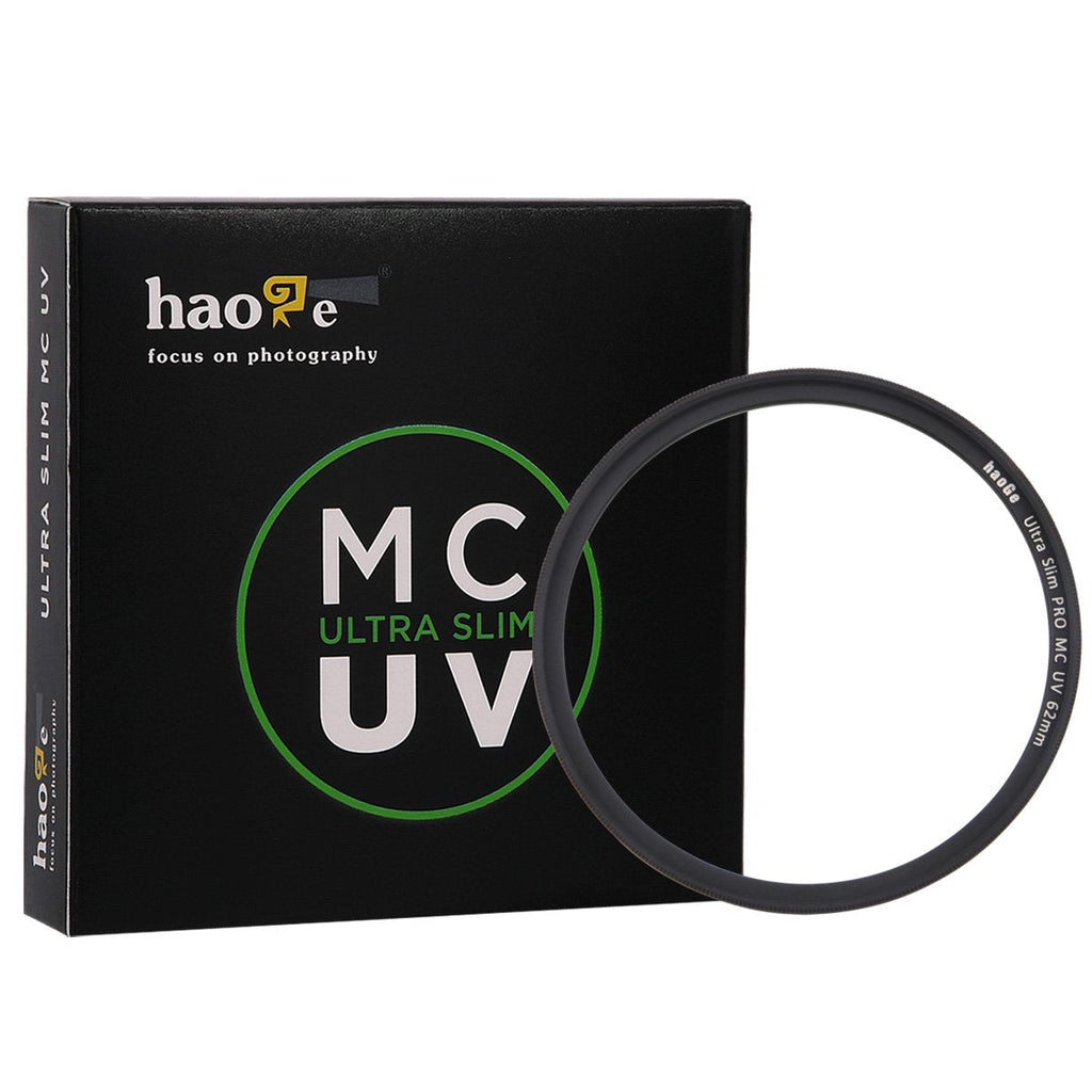 Haoge 62mm Ultra Slim MC UV Protection Multicoated Ultraviolet Lens Filter for Pentax K-30 K-50 K-5 II K-500 K-r K-x with 18-135mm f3.5-5.6 Lens