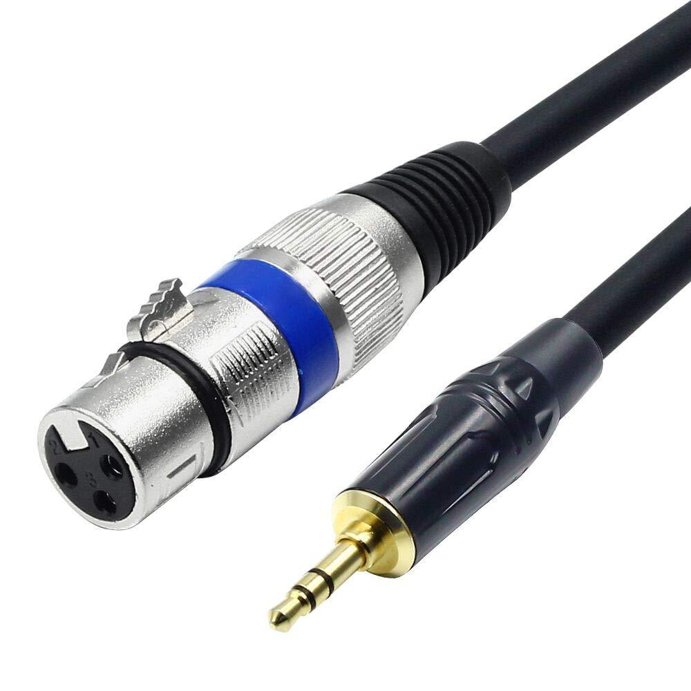 [AUSTRALIA] - DISINO XLR to 3.5mm (1/8 inch) Stereo Microphone Cable for Camcorders, DSLR Cameras, Computer Recording Device and More - 1.6ft/50cm 1.6 Feet 