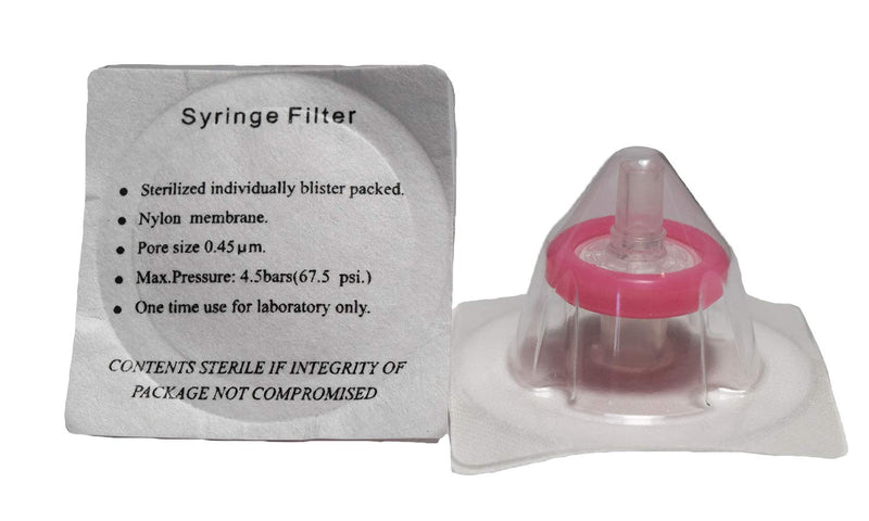 ADVANGENE Syringe Filter Sterile, Nylon, 0.45 Micron 13mm Pink (75/PK)