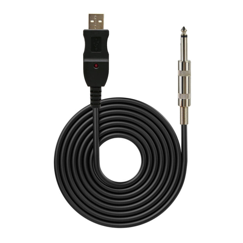 [AUSTRALIA] - USB Guitar Cable,Ebetter USB Male to 6.5mm1/4 Mono Male Electric Guitar Cable Studio Audio Cable Jack Computer Recording Cable Connector Cords Adapter for Stage Instruments Recording Singing,3m/10ft 