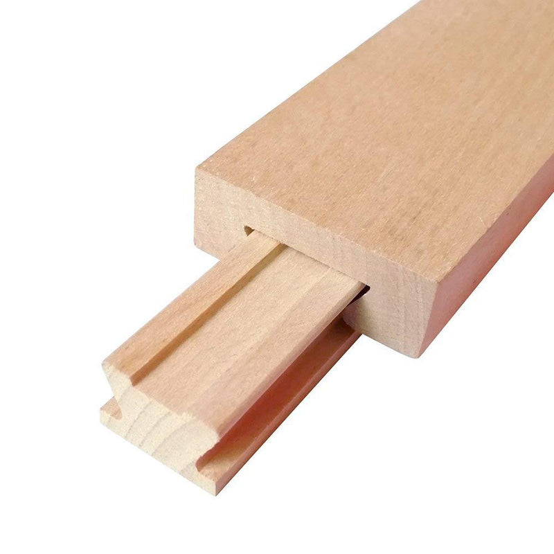 Btibpse Wooden Drawer Slides 17-3/4 Inches Classic Wood Center Guide Track with Slide Glides 45cm (1 pcs) 1