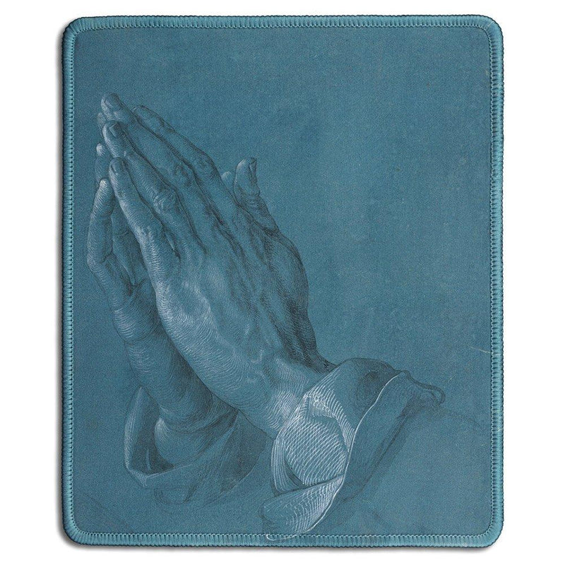 dealzEpic - Art Mousepad - Natural Rubber Mouse Pad with Famous Fine Art Painting of Praying Hands, 1508 by Albrecht Dürer - Stitched Edges - 9.5x7.9 inches