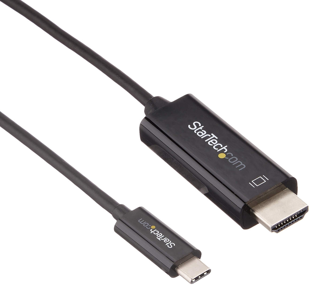 StarTech.com 3ft (1m) USB C to HDMI Cable - 4K 60Hz USB Type C to HDMI 2.0 Video Adapter Cable - Thunderbolt 3 Compatible - Laptop to HDMI Monitor/Display - DP 1.2 Alt Mode HBR2 - Black (CDP2HD1MBNL) 3.3 feet