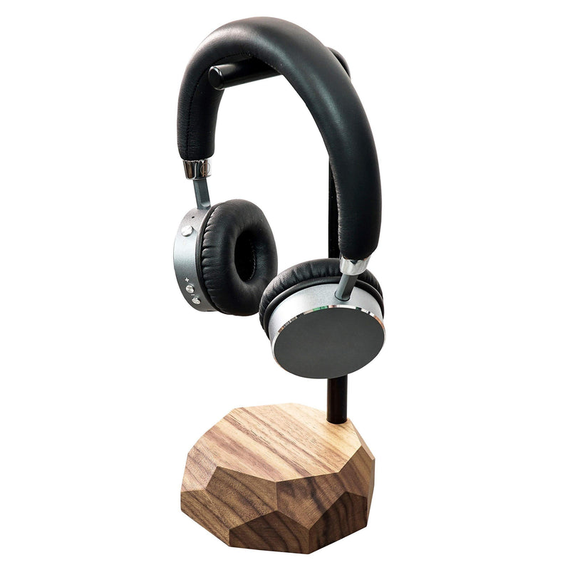 Oakywood Geometric Solid Wood Headphone Stand {Walnut} Walnut