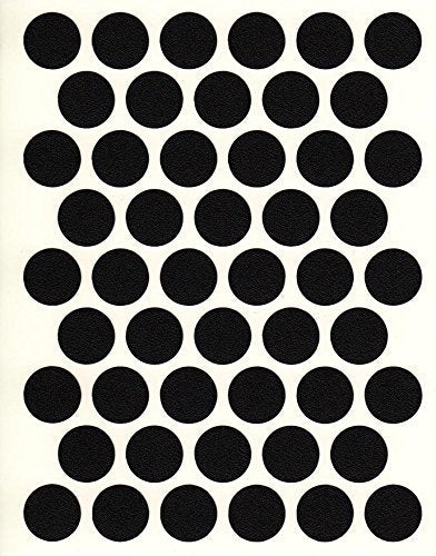 [AUSTRALIA] - Self Adhesive PVC Screw Cover Cap 9/16" (1 Sheet 50 caps) Black 