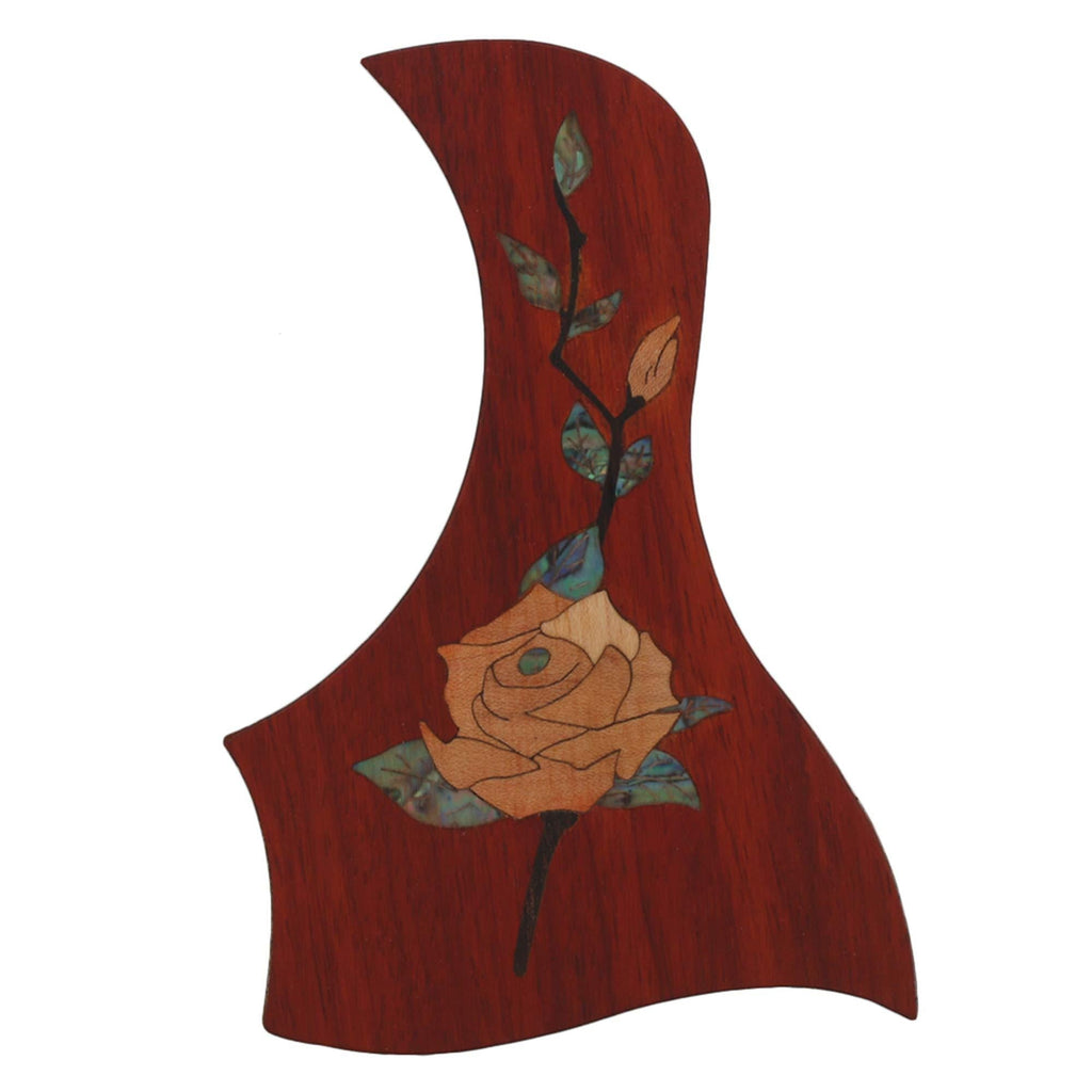 Yibuy Decals Peony Pattern Red Pickguard Scratchplate with Double-Sided Adhesive for 40-41Inch Wood Guitar