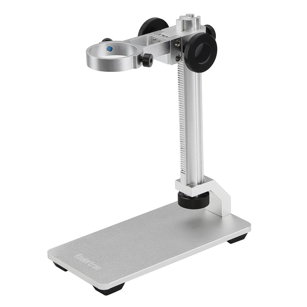 Koolertron Aluminum Alloy Microscope Stand Portable Adjustable Manual Focus Digital USB Microscope Holder Support Adjusted Up and Down 7.3 inch