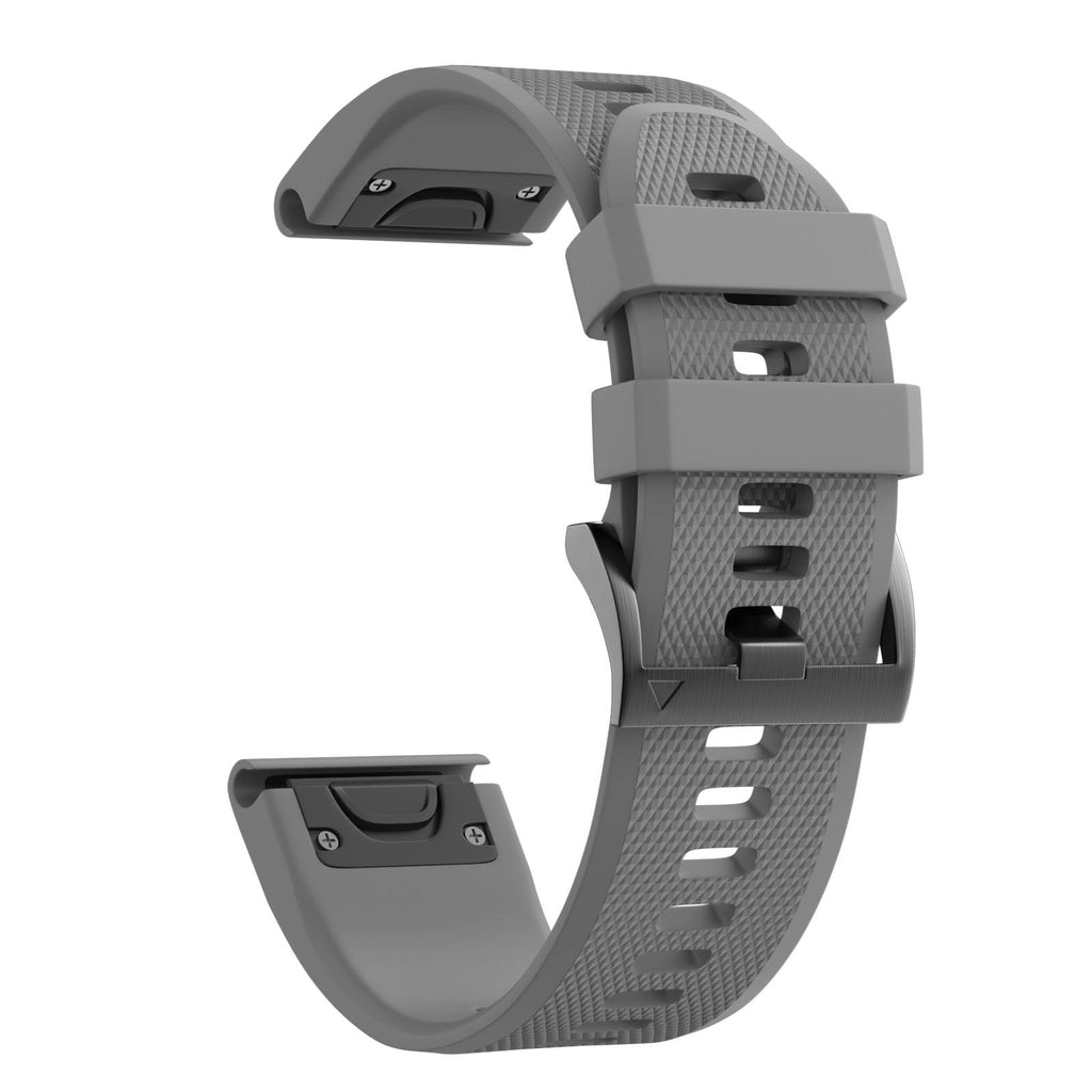 Notocity Compatible Fenix 5 Band 22mm Width Soft Silicone Watch Strap for Fenix 5 Plus/Fenix 6/Fenix 6 Pro/Fenix 7/exip/Forerunner 935/945/Approach S60/Quatix 5(Gray) Gray