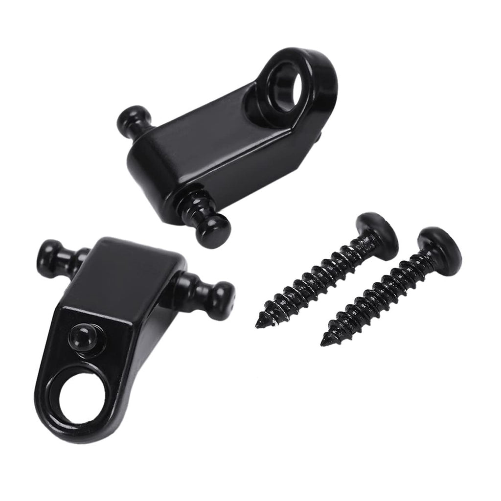 Electric Guitar String Retainers Tree Standard Roller String Guides Pack of 2pcs (Black) Black