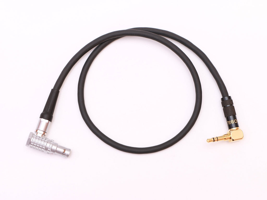 Angled 3.5mm to 0B 5 Pin Time Code TC Cable for ARRI,Sound Devices,Tentacle Sync