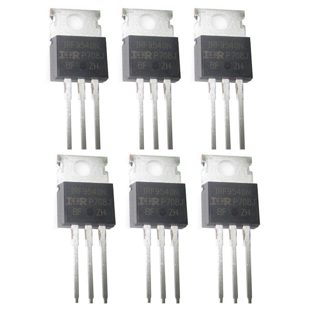 IRF9540N P-Channel Mosfet IRF9540 100V 23A Fast Switching Power MOSFET Pack of 6