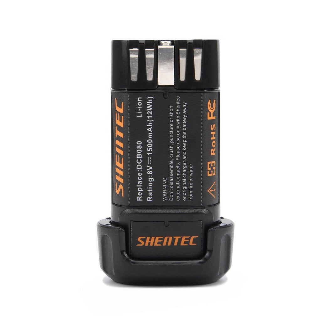Shentec 1500mAh 8-Volt Replacement Battery Compatible with DEWALT DCB080 Dewalt DCF680N1 DW4390 DCF680N2 DCF680G2, Li-ion Battery
