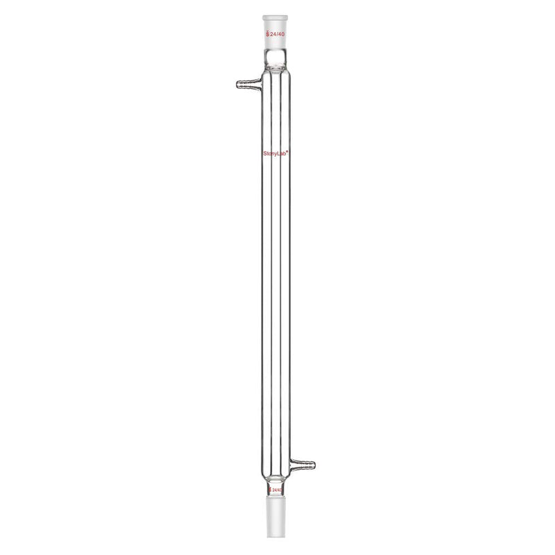 StonyLab Borosilicate Glass Liebig Condenser with 24/40 Joint 500mm Jacket Length Lab Glass Condenser 500 mm