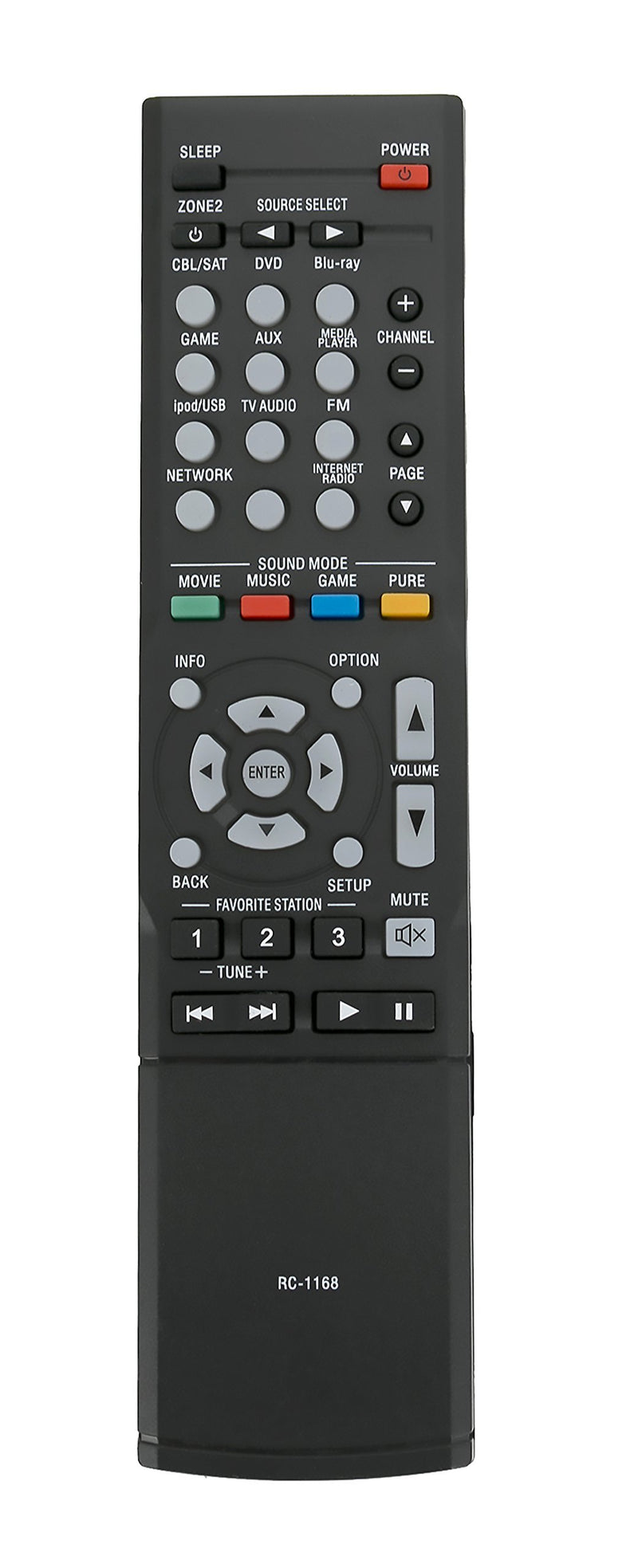 New RC-1168 Replace Remote fit for Denon AVR-1612 AVR-1613 AVR-1713 RC-1181 RC-1168 AVR-E400 AVR-S710W AVR-X1100W RC-1196 AVR-S500BT AV Receiver