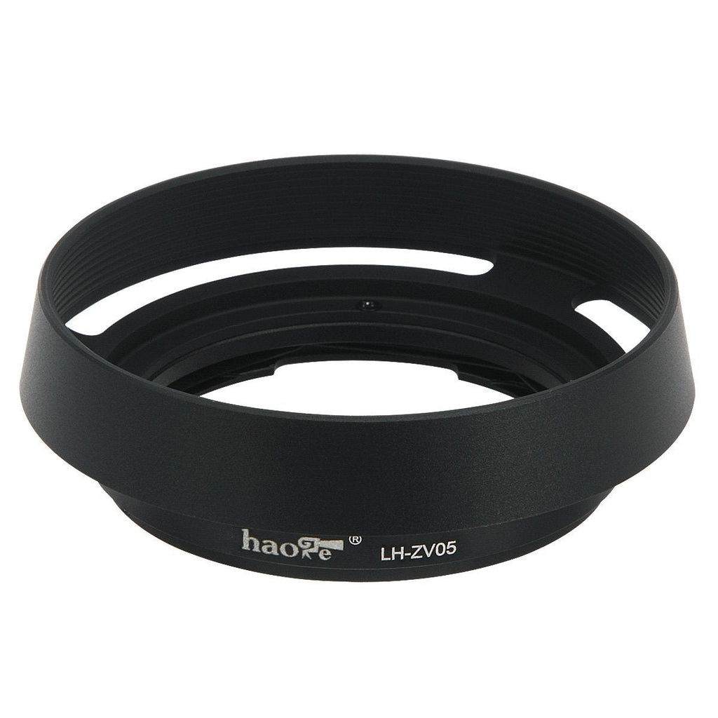 Haoge LH-ZV05 Round Metal Lens Hood for Carl Zeiss Biogon T 2/35 35mm f2 ZM, C Biogon T 2.8/35 35mm f2.8 ZM, Planar T 2/50 50mm f2 ZM; Voigtlander NOKTON Classic 35mm f1.4 VM, 40mm f1.4 VM as LH-6 Round - Black