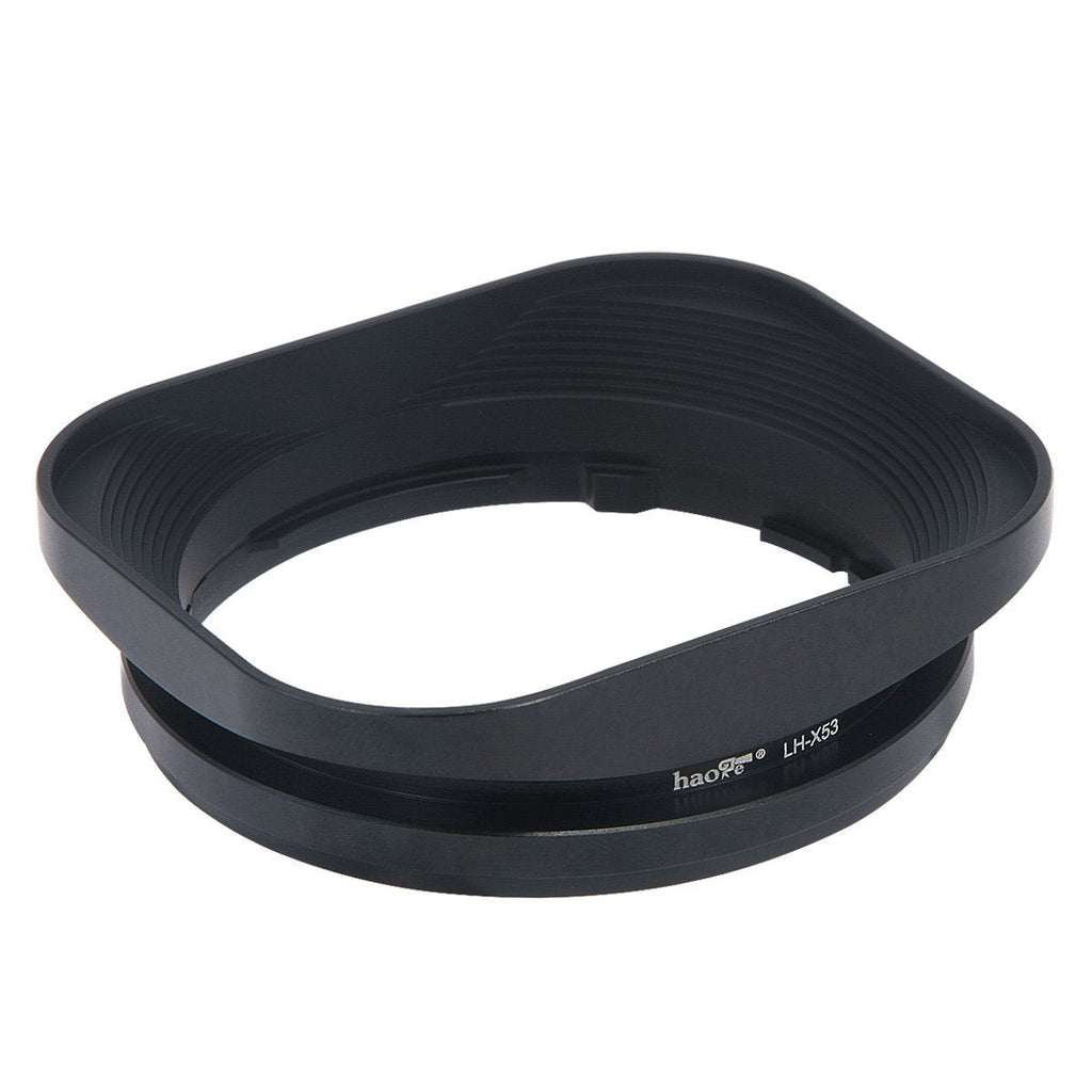 Haoge LH-X53 Bayonet Square Metal Lens Hood for Fujifilm Fuji Fujinon XF 35mm F1.4 R / XF35mmF1.4 R, XF 18mm F2 R / XF18mmF2 R, XF 60mm F2.4 R Macro / XF60mmF2.4 R Macro Lens