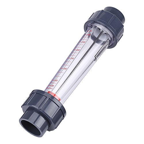 300-3000L/H Plastic Tube Water Rotameter LZS-25 Liquid Flow Meter Float Double Female Connector for DN 25 Tube