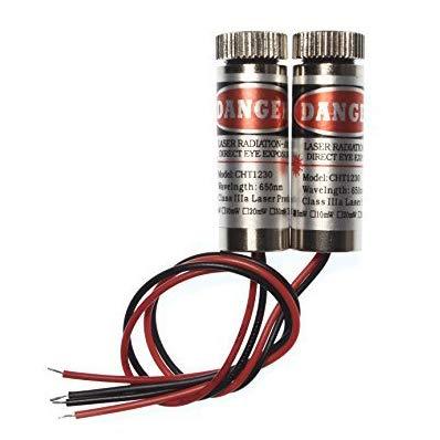 farhop 5mW 650nm Red"Cross" Laser Diode 3-5V Module with Clamshell Packaging (2-Pack)