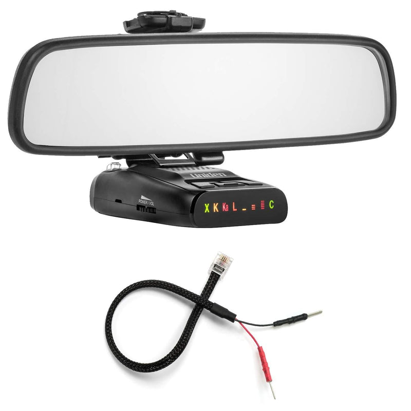 Radar Mount Mirror Mount Bracket + Mirror Wire Power Cord for Uniden DFR (3001109)