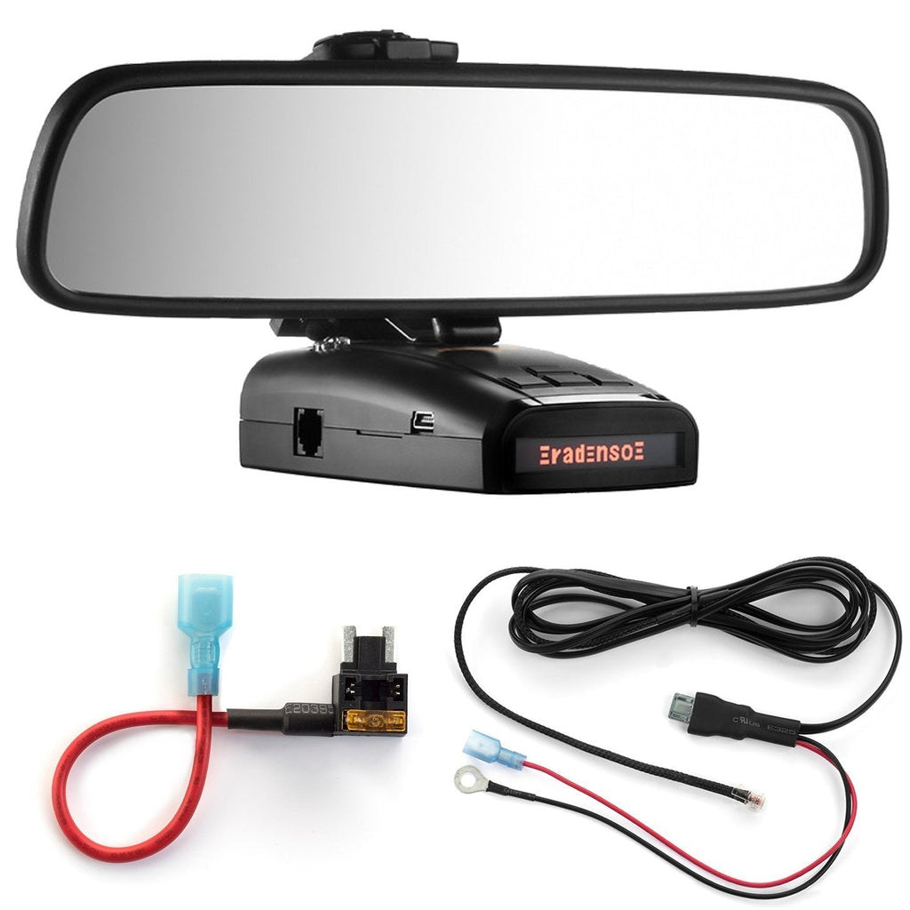 Radar Mount Mirror Mount + Direct Wire Power Cord + Micro Fuse Tap for Radenso XP and SP (3001510R)