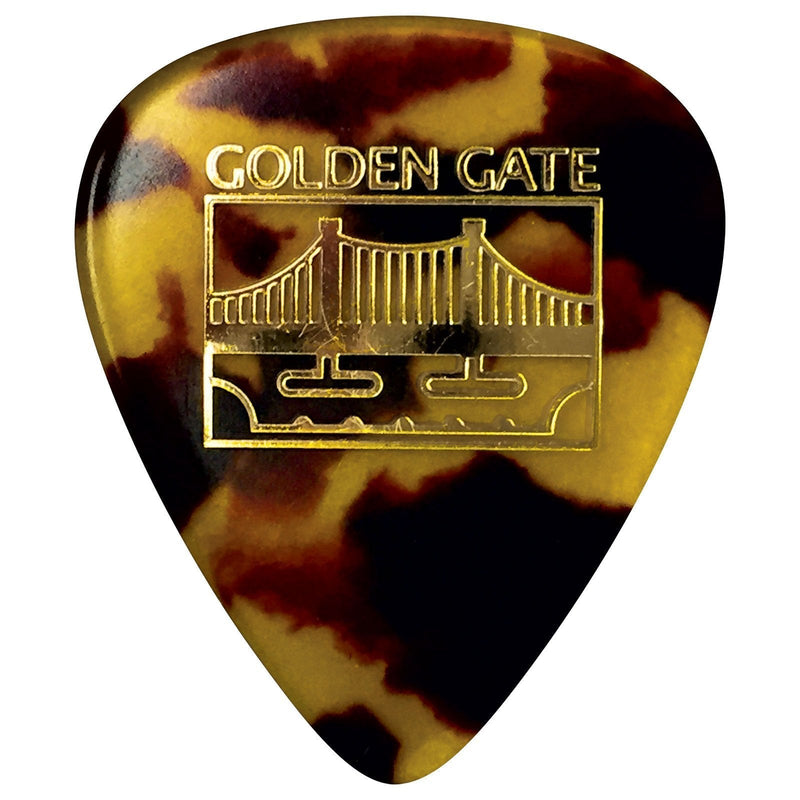 Golden Gate MP-14 Deluxe Tortoise Style Flat Pick Pick - Sideman - Dozen Narrow Triangle