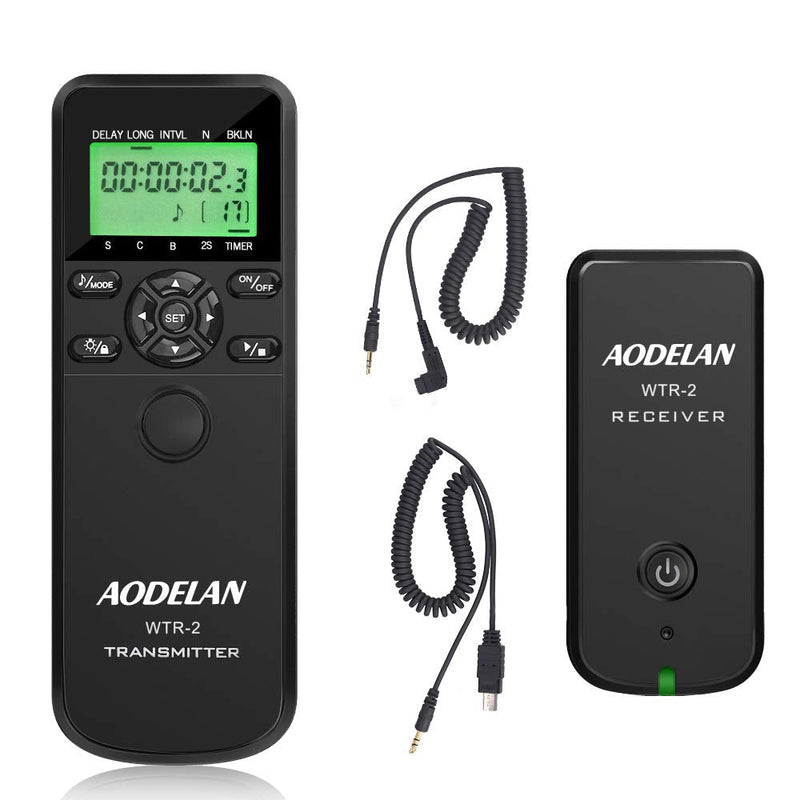 AODELAN WTR2 Camera Wireless Shutter Release Timer Remote Control for Sony a6400 a7III, a9, a77, a99, A7, A7 II, A7R IV, A7R II,A7RIII, a77II, a6500, a6300, a6000; Replace RM-L1AM and RM-SPR1