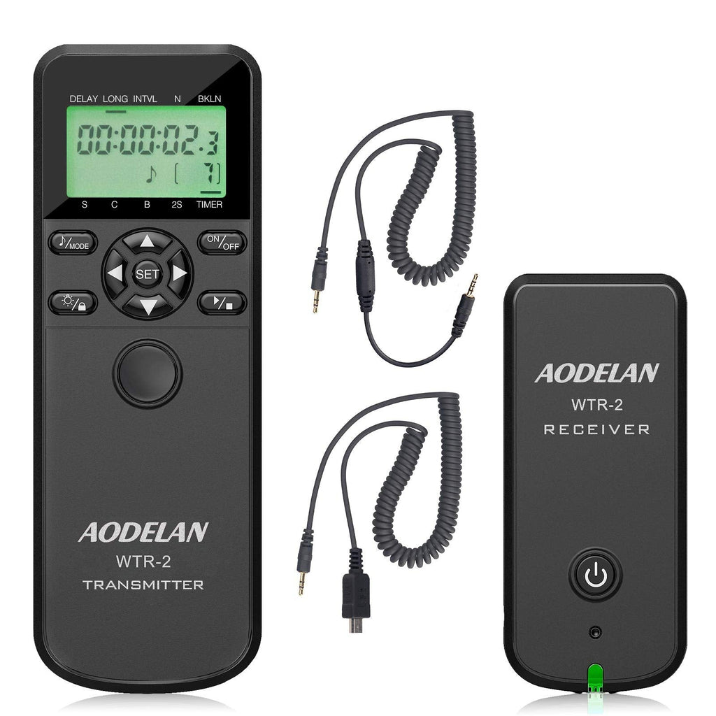 AODELAN WTR-2 Camera Wireless Shutter Release Timer Remote Control for Olympus E-M1, E-M5 Mark II, E-M10 Mark II, Panasonic DMC-FZ100/FZ200/FZ1000/FZ2500, Lumix GH5/GX1/GX7/GX8/L1/L10 For Panasonic & Olympus