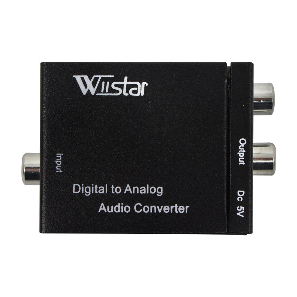Wiistar Digital Optical Coaxial to Analog (L/R) Audio Converter for HDTV Blu Ray DVD Sky HD Xbox 360 TV Box