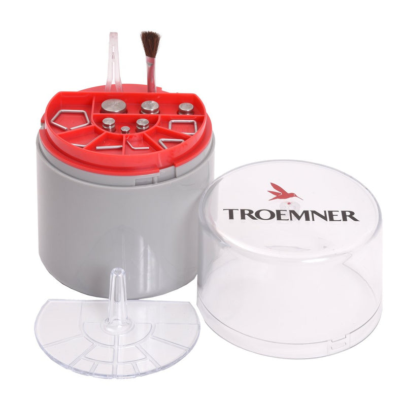 Troemner 1508-415 200GN-0.5GN Class F Test Weight Set with No Certificate, Weights 200GN Through 10GN are 303 Stainless Steel & Weights 5GN Through 0.5GN are Aluminum 200GN - 0.5GN