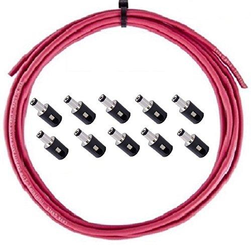 [AUSTRALIA] - LAVA CABLE Tightrope DC Power Solder Free Kit 10' Cable 10 Plugs + Stripping Tool (Red) Red 