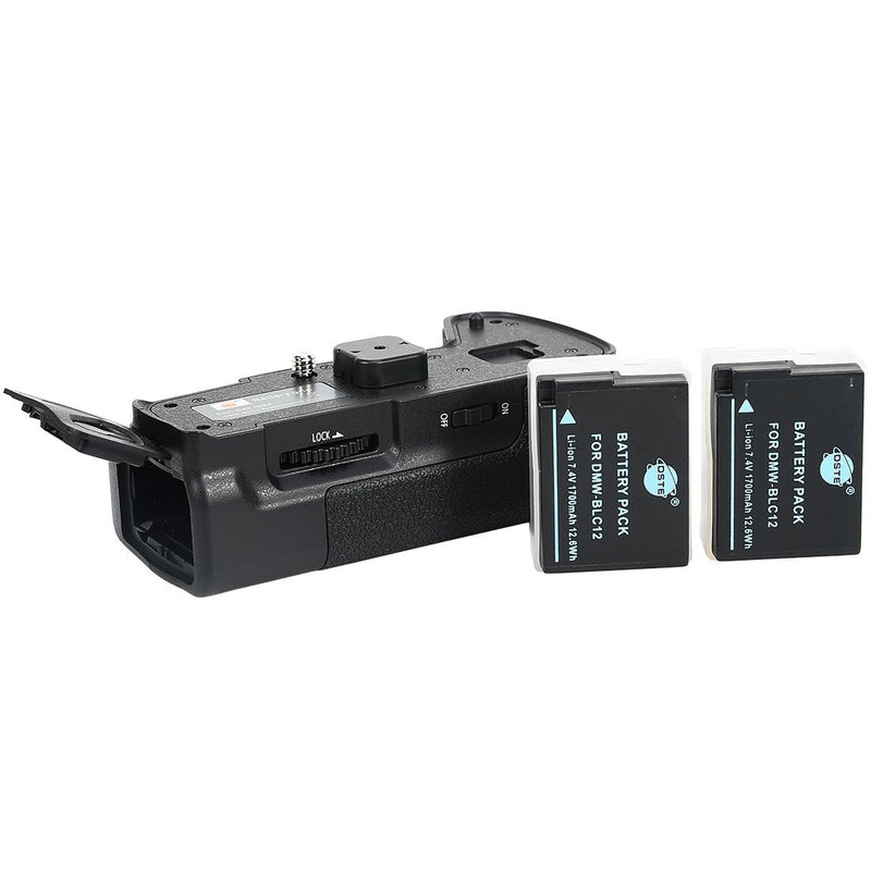 [AUSTRALIA] - DSTE Replacement for Pro DMW-BGG1 Vertical Battery Grip + 2X DMW-BLC12 Battery Compatible Panasonic Lumix DMC-G80 DMC-G85 G80 G85 Digital Camera as DMW-BLC12 