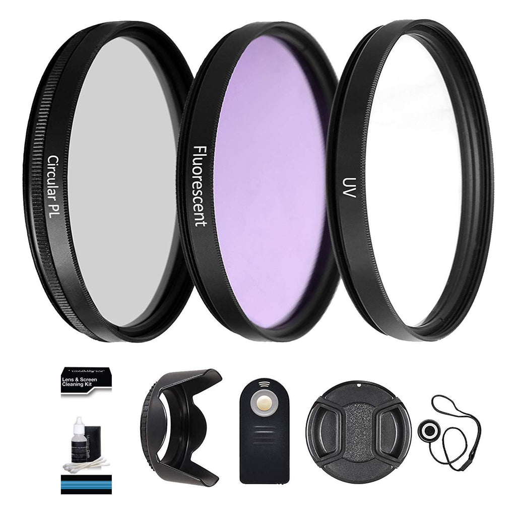 UltraPro 52mm Professional Filter Bundle for Lenses with a 52mm Filter Size - Includes Filters, Remote, Lens Hood & More