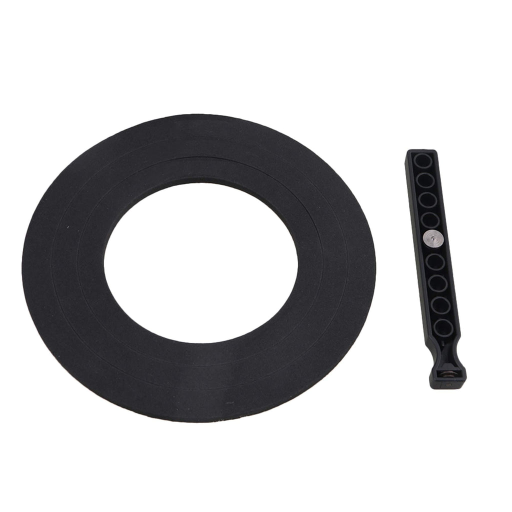 Yibuy Black 4" 5" 6" Bass Drum Adjustable Port Hole Rings and Hole Cutter for Bass Drum Percussion