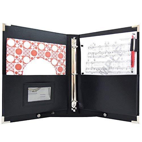 MSP Sheet Music Holder | 9.5" x 12" - 3 Rings Choir Folder with Hand Strap - 2020 Upgraded Version (MSP-210) 3 Ring Binder