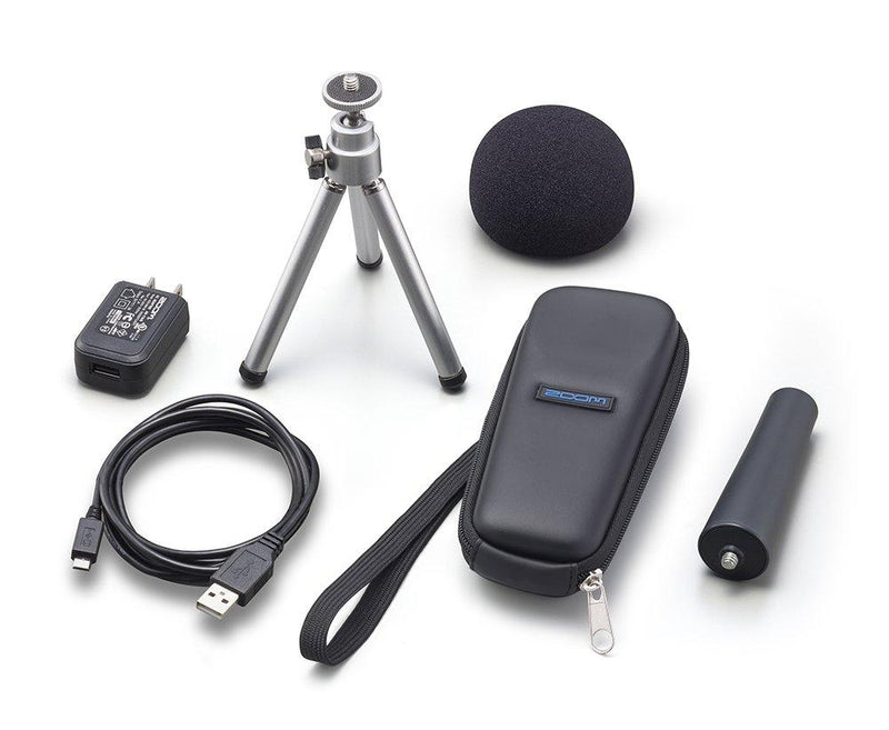 Zoom APH-1N Accessory Pack for H1n Portable Recorder, Includes Foam Windscreen, USB AC Adapter, Micro USB Cable, Adjustable Tripod Stand, Padded-Shell Case, Mic Clip Adapter