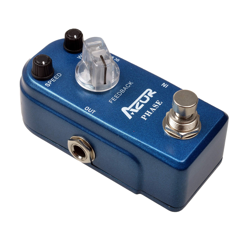 AZOR Vintage Phaser Guitar Effect Pedal, Mini Pedal Pure Analog Processor with True Bypass AP-301