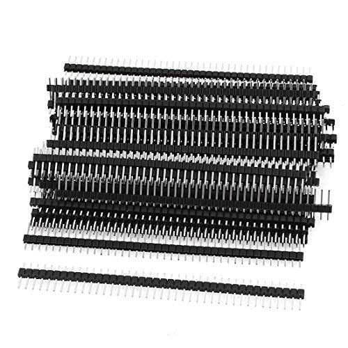 50 x Single Row 40 Pin 2.54 mm Male Pin Header Connector