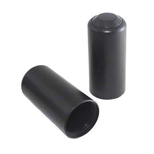 [AUSTRALIA] - 2 PCS Replacement Mic Battery Screw on Cap/Cover/Cup for Shure PGX/SLX Wireless (Black) Black 