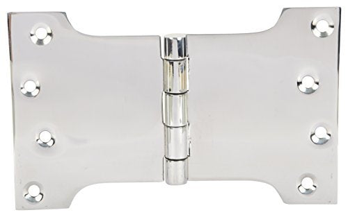 ssiskcon Parliament Door Hinge Wide Throw Expandable Swing Clear Reversible Nrp Mirror Polished 32 Stainless Steel 4 inch Length x 4" Center Width x 6" Width with 8 Self Drilling Screws (Pack of 1) 4"height x 4"center x 6"edje to edje width Pack 1